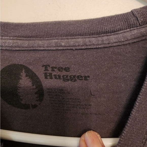 Tree Hugger Shirt Large Gray Long Sleeve Back Road Motorcycle Graphic Tee - Picture 4 of 4